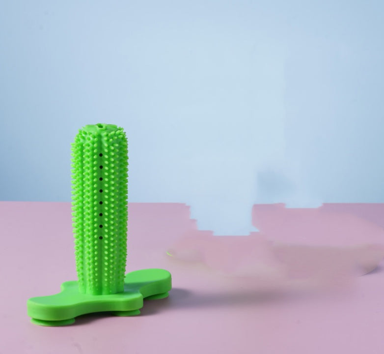 KFX-6794557 Durable TPR Chew Toy Leak Feeder - Cactus Design for Teething Pets in Two Sizes
