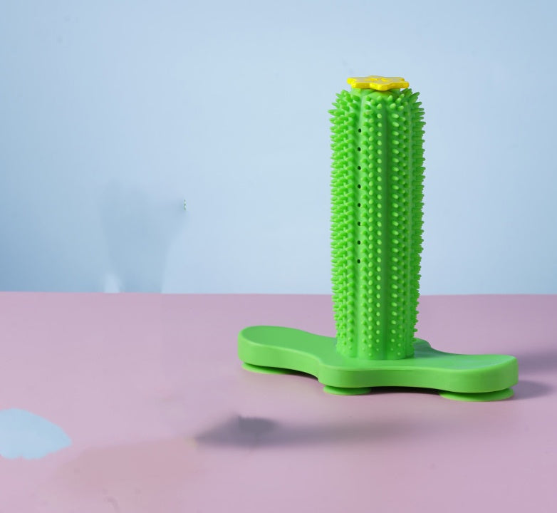 KFX-6794557 Durable TPR Chew Toy Leak Feeder - Cactus Design for Teething Pets in Two Sizes