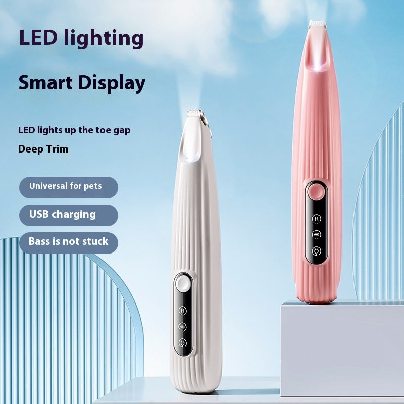 KFX-6795325 LED Light Pet Precision Trimmer for Dogs and Cats - Waterproof, Low Noise, Cordless Design