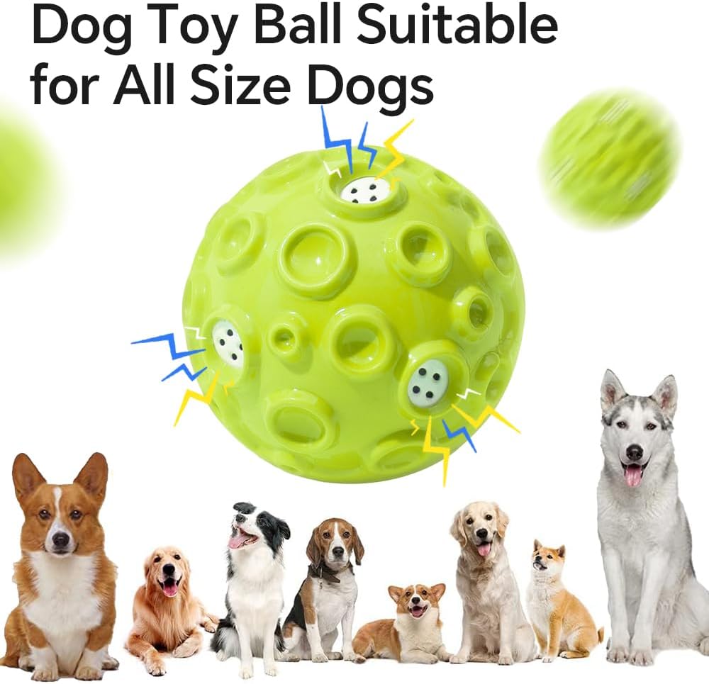 KFX-6796989 Durable Interactive Dog Toy Ball with Squeaky Sound for Aggressive Chewers - Ideal for Small, Medium, and Large Dogs