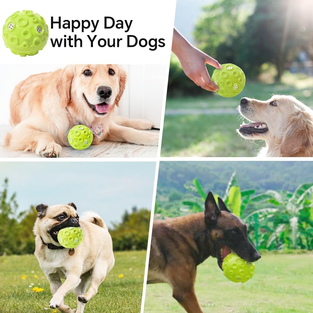 KFX-6796989 Durable Interactive Dog Toy Ball with Squeaky Sound for Aggressive Chewers - Ideal for Small, Medium, and Large Dogs