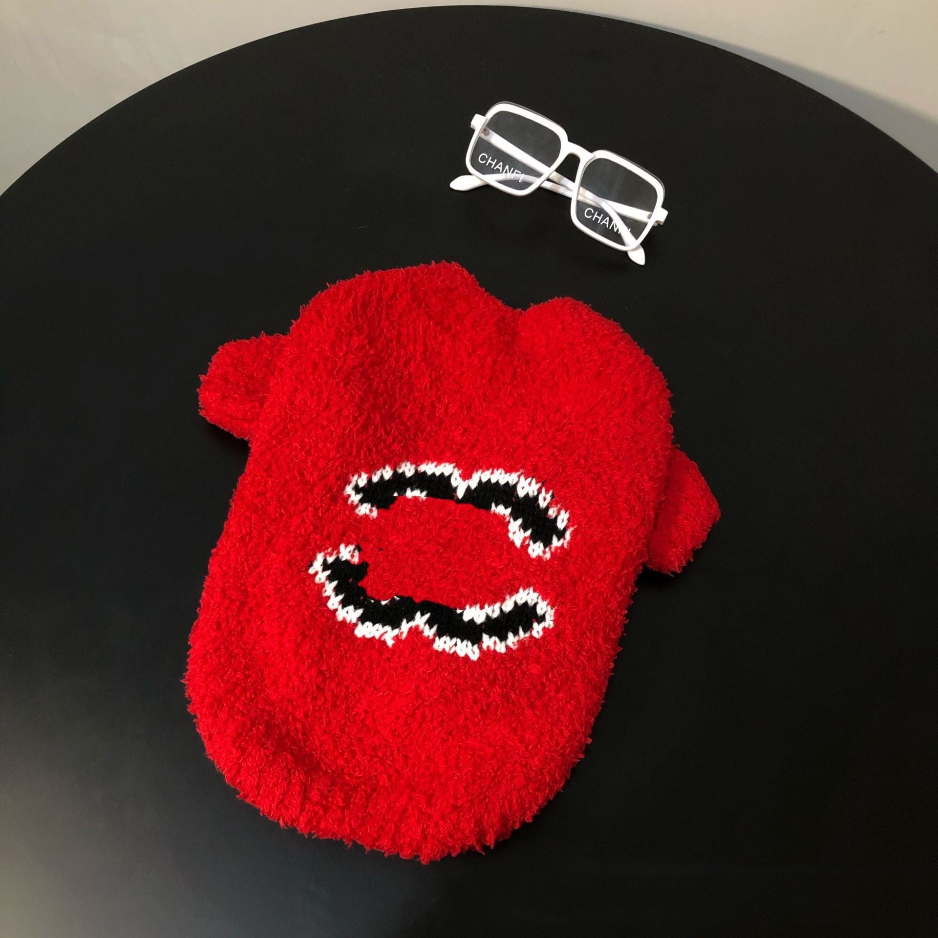 KFX-6797501 Trendy Coral Fleece Sweater for Dogs in Navy Blue, Pink, and Red - Multiple Sizes Available