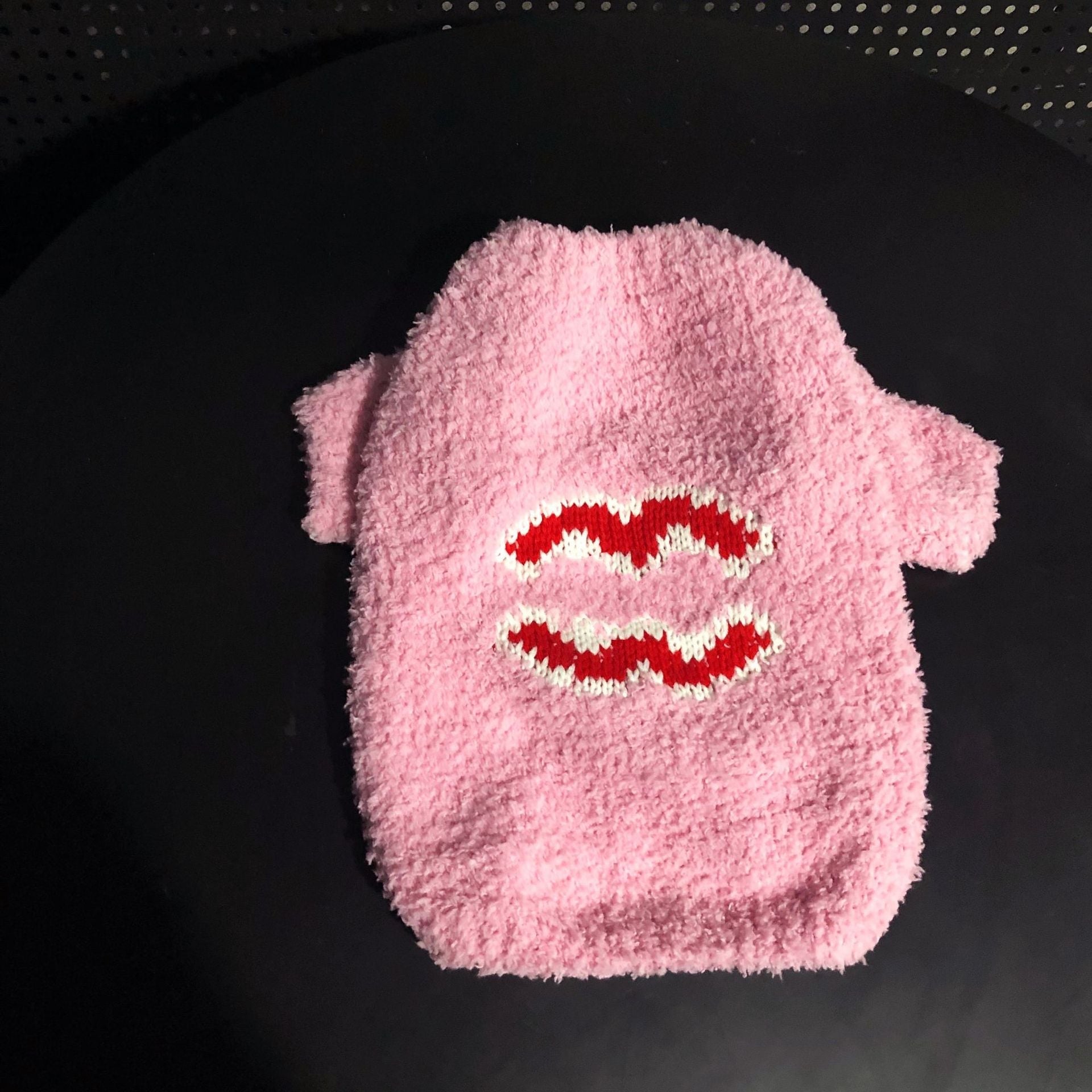 KFX-6797501 Trendy Coral Fleece Sweater for Dogs in Navy Blue, Pink, and Red - Multiple Sizes Available