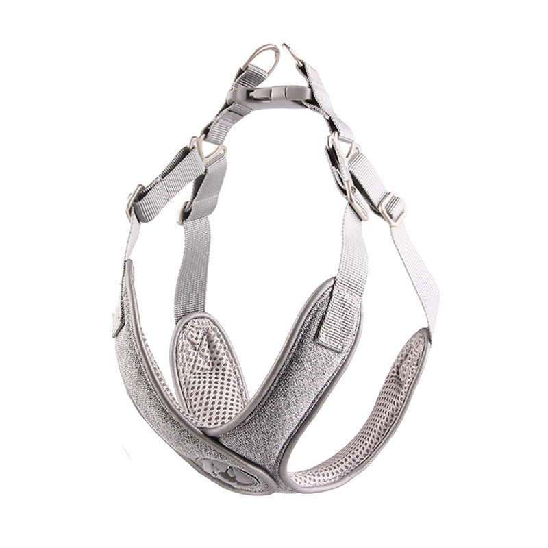 KFX-6798781 Breathable Fabric Pet Chest Strap for Small & Medium Dogs with Traction Rope in Multiple Colors