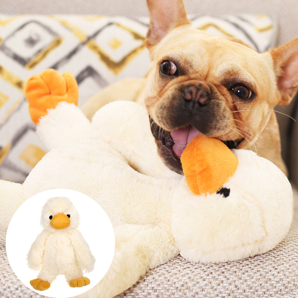 KFX-6799165 Plush Duckling Vocal Toy - Interactive Bite Toy for Dogs