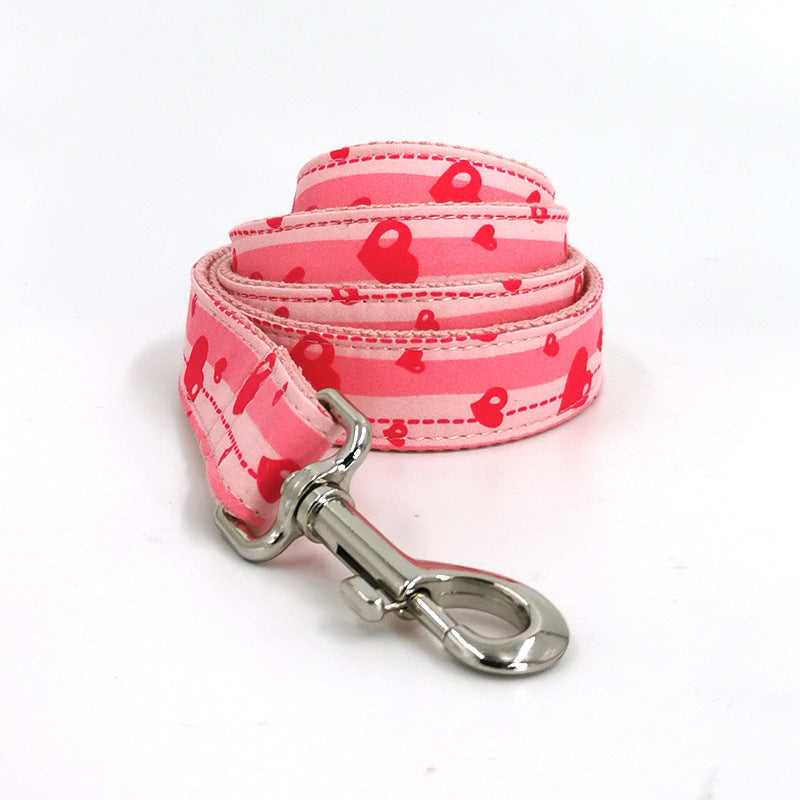 KFX-6799293 Comfortable Cloth Dog Collar and Leash Set in Multiple Sizes