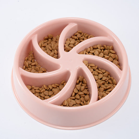 KFX-6799677 Windmill Type Learning Food Bowl for Dogs and Cats - Durable PP Material, Multiple Colors Available