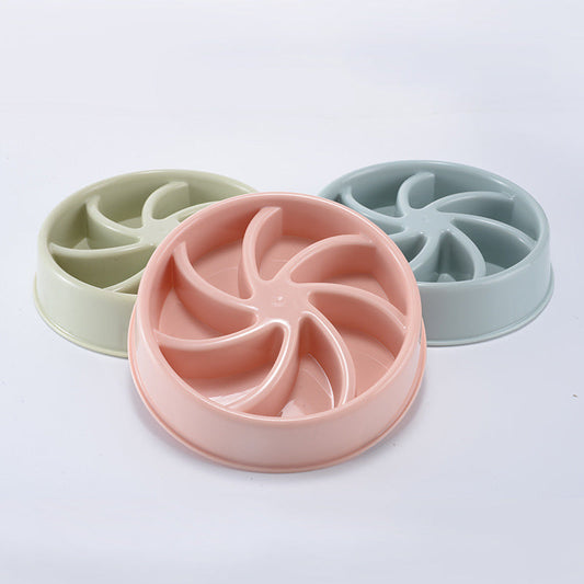 KFX-6799677 Windmill Type Learning Food Bowl for Dogs and Cats - Durable PP Material, Multiple Colors Available