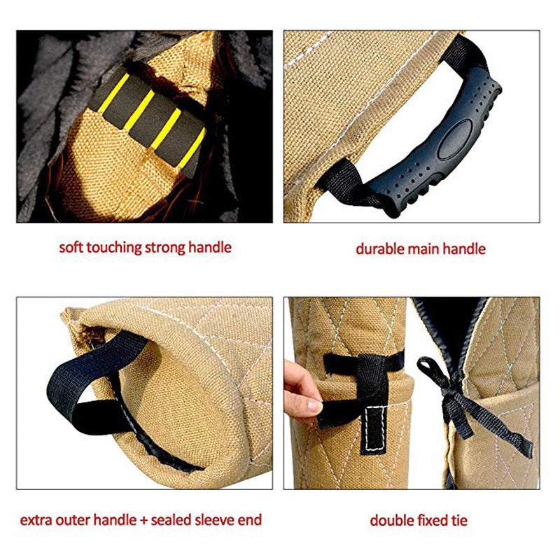 KFX-6800317 Dog Training Bite Sleeve for Large and Medium Dogs - Protective Jute Arm Cover with Handles