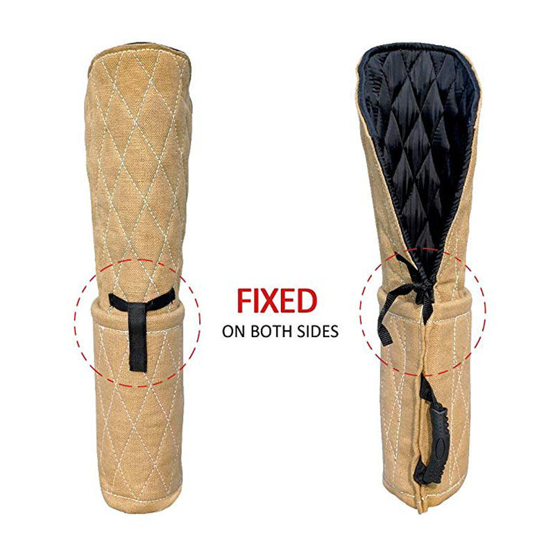 KFX-6800317 Dog Training Bite Sleeve for Large and Medium Dogs - Protective Jute Arm Cover with Handles