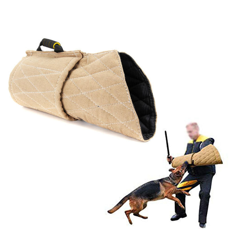 KFX-6800317 Dog Training Bite Sleeve for Large and Medium Dogs - Protective Jute Arm Cover with Handles