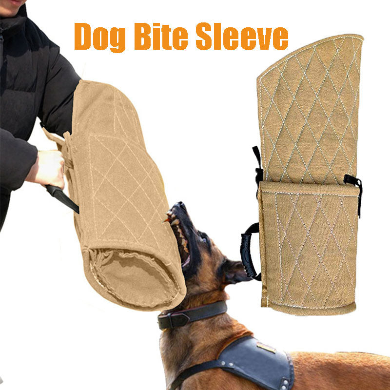 KFX-6800317 Dog Training Bite Sleeve for Large and Medium Dogs - Protective Jute Arm Cover with Handles