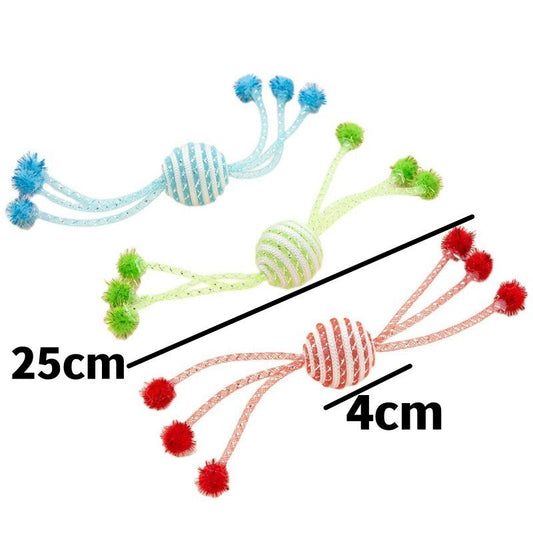 KFX-6802749 Interactive Cat Toy with Teasing Ropes and Bite-Resistant Wool Ball