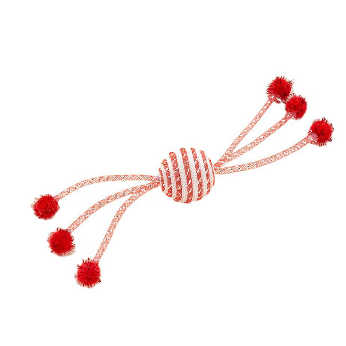 KFX-6802749 Interactive Cat Toy with Teasing Ropes and Bite-Resistant Wool Ball