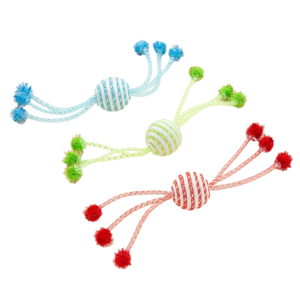 KFX-6802749 Interactive Cat Toy with Teasing Ropes and Bite-Resistant Wool Ball