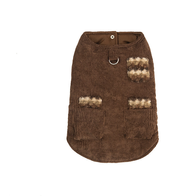 KFX-6804029 Warm Lambswool Padded Jacket for Small Dogs - Bichon Frise, Teddy, Shih Tzu, West Highland Terrier, Sizes S to 4XL