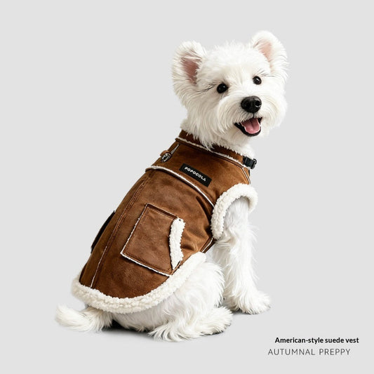 KFX-6804029 Warm Lambswool Padded Jacket for Small Dogs - Bichon Frise, Teddy, Shih Tzu, West Highland Terrier, Sizes S to 4XL