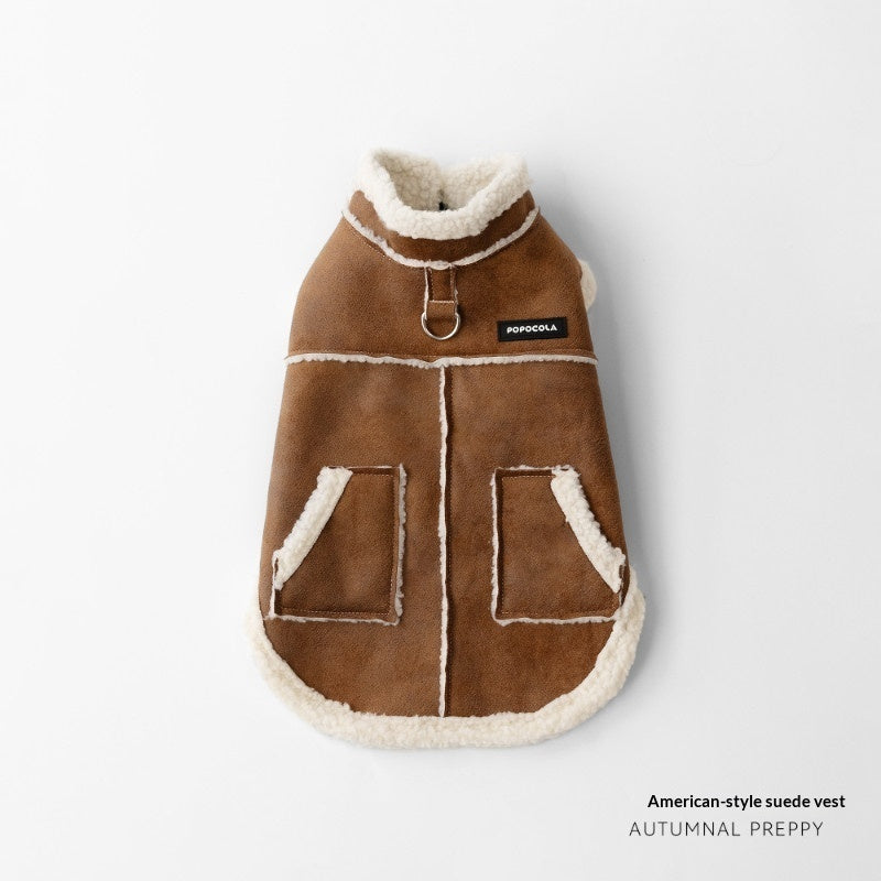 KFX-6804029 Warm Lambswool Padded Jacket for Small Dogs - Bichon Frise, Teddy, Shih Tzu, West Highland Terrier, Sizes S to 4XL