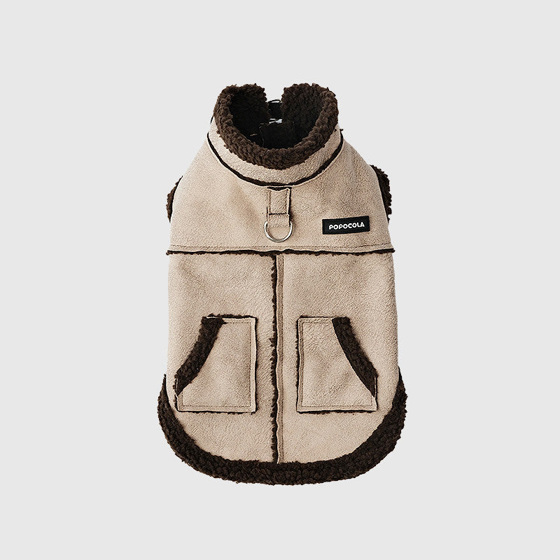 KFX-6804029 Warm Lambswool Padded Jacket for Small Dogs - Bichon Frise, Teddy, Shih Tzu, West Highland Terrier, Sizes S to 4XL