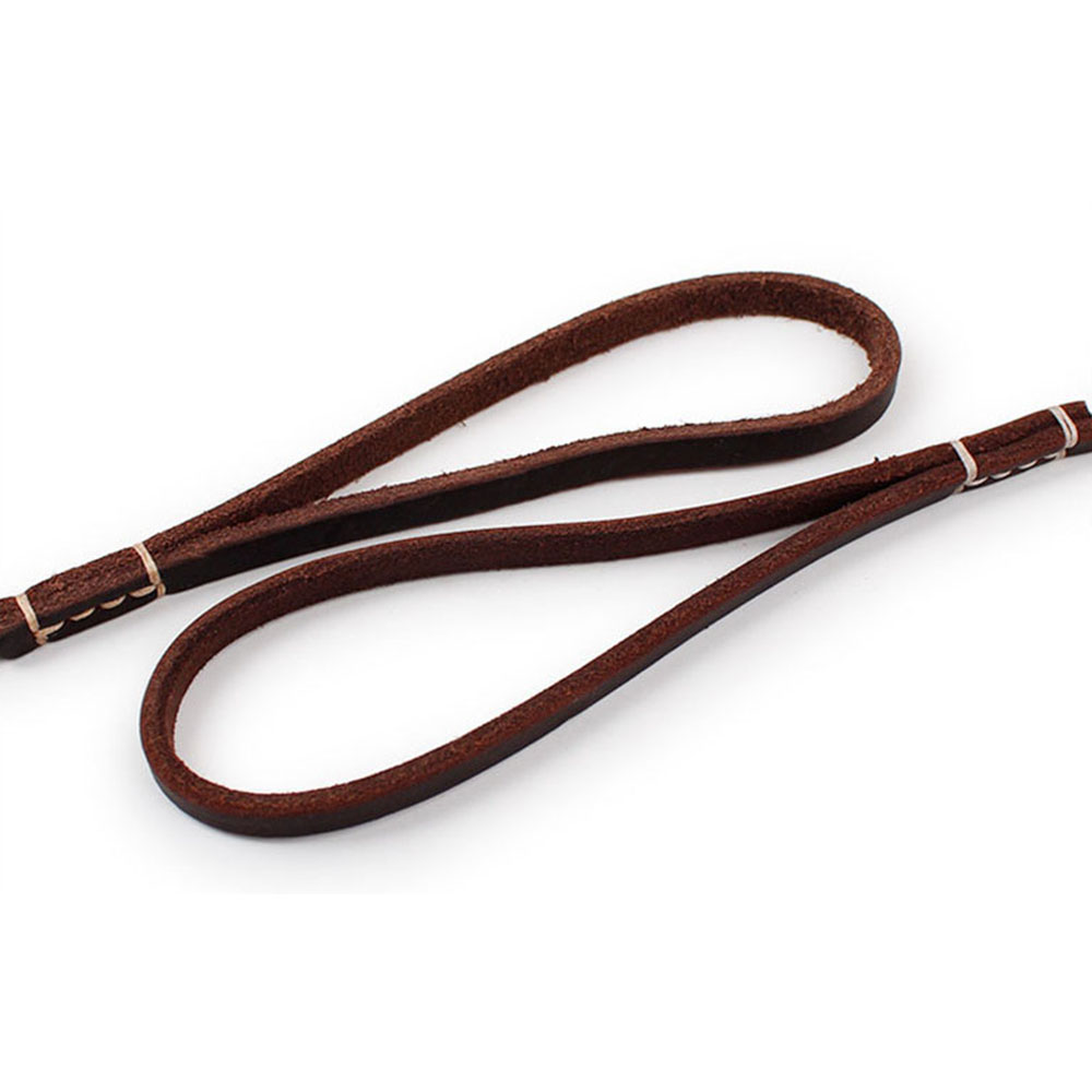KFX-6805053 Handmade Genuine Leather Dog Leash with Durable Copper Hardware for Small and Medium Dogs