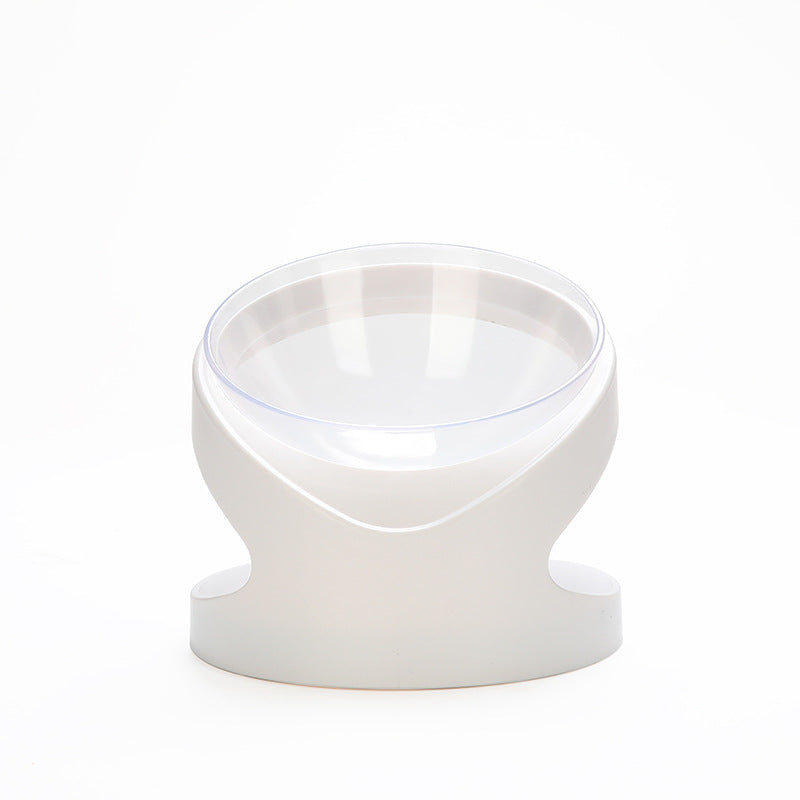 KFX-6805437 Transparent Cat Bowl with Diagonal Neck Protection for Cervical Support