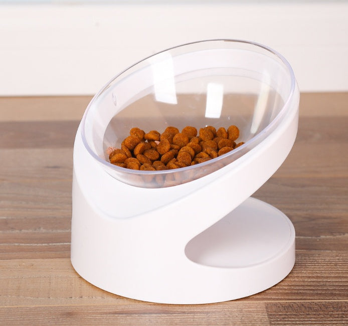 KFX-6805437 Transparent Cat Bowl with Diagonal Neck Protection for Cervical Support