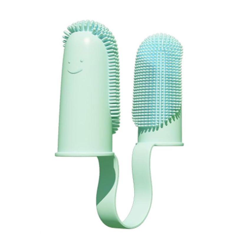 KFX-6806717 Double Finger Dog Toothbrush Kit with 800 Soft Bristles for Effective Pet Dental Care