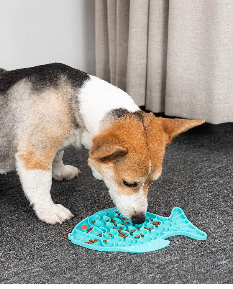 KFX-6809021 Silicone Flower-Shaped Licking Mat for Cats and Dogs - Slow Feeder Pet Dinner Plate
