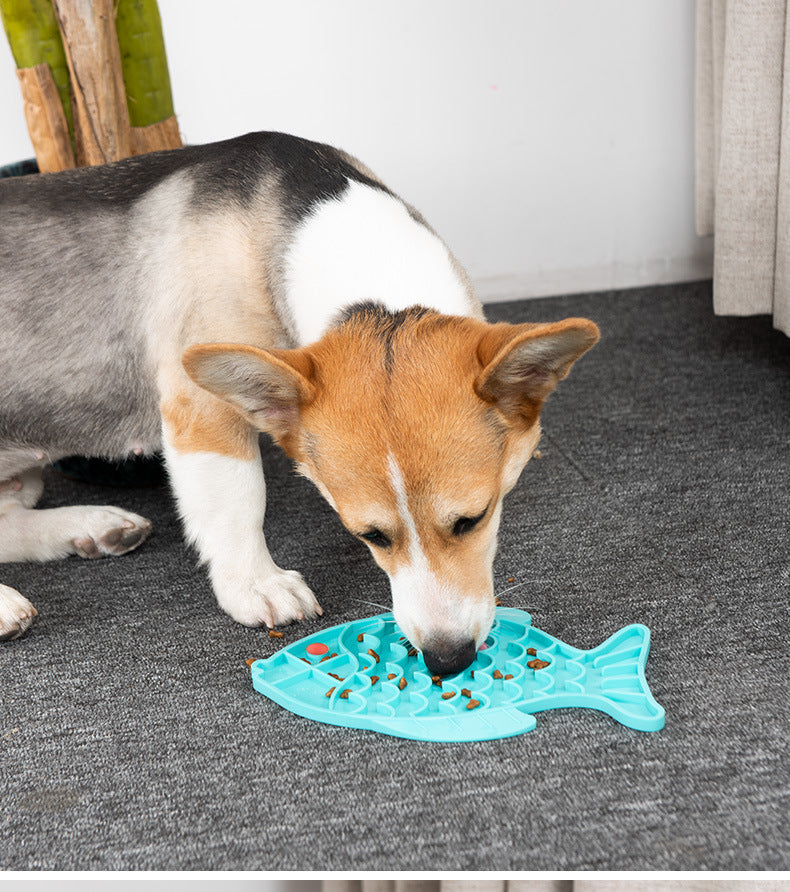 KFX-6809021 Silicone Flower-Shaped Licking Mat for Cats and Dogs - Slow Feeder Pet Dinner Plate