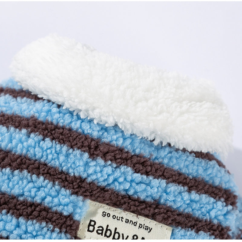 KFX-6809789 Cozy Striped Fleece Pet Shirt for Small Dogs and Cats, Soft Button-Down Sweater for Winter Wear
