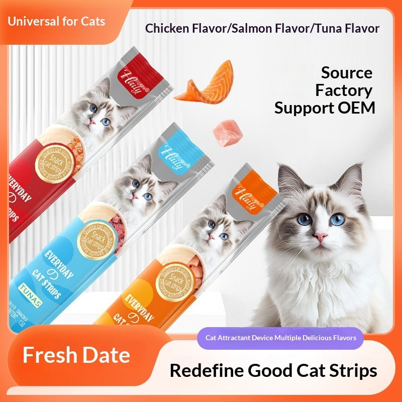 KFX-6811069 Savory Chicken, Salmon & Tuna Cat Snack Puree Nutrition Bar