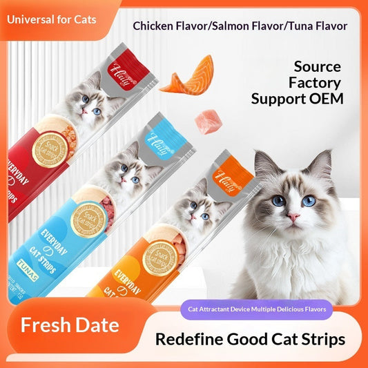KFX-6811069 Savory Chicken, Salmon & Tuna Cat Snack Puree Nutrition Bar