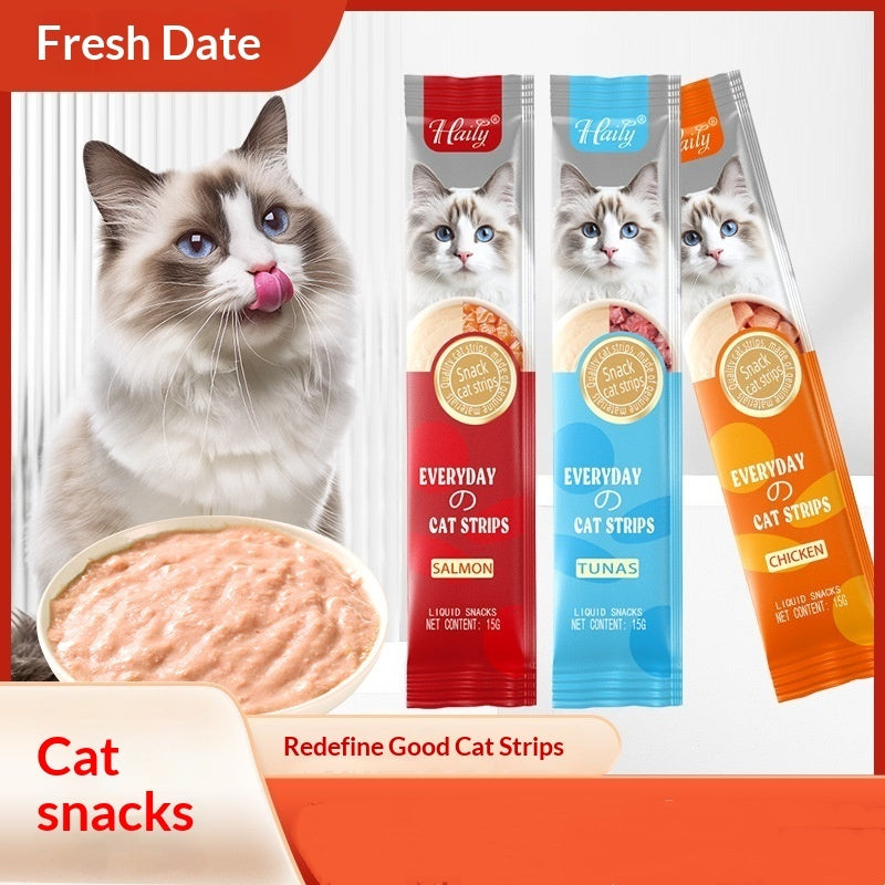 KFX-6811069 Savory Chicken, Salmon & Tuna Cat Snack Puree Nutrition Bar