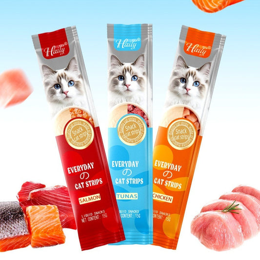 KFX-6811069 Savory Chicken, Salmon & Tuna Cat Snack Puree Nutrition Bar