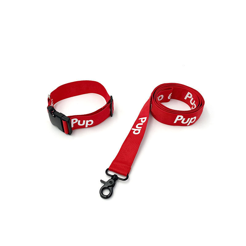 KFX-6812989 Cute Red Collar for Small and Medium Dogs - Durable Single Collar with 150cm Leash
