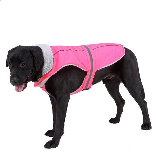 KFX-6815165 Reflective Winter Pet Jacket - Casual Polyester Clothing for All Sizes