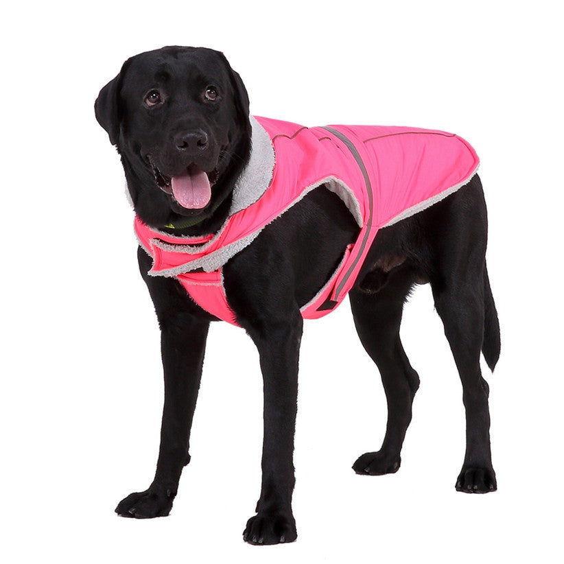 KFX-6815165 Reflective Winter Pet Jacket - Casual Polyester Clothing for All Sizes