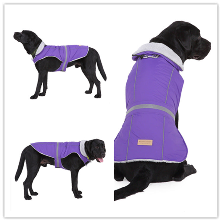 KFX-6815165 Reflective Winter Pet Jacket - Casual Polyester Clothing for All Sizes