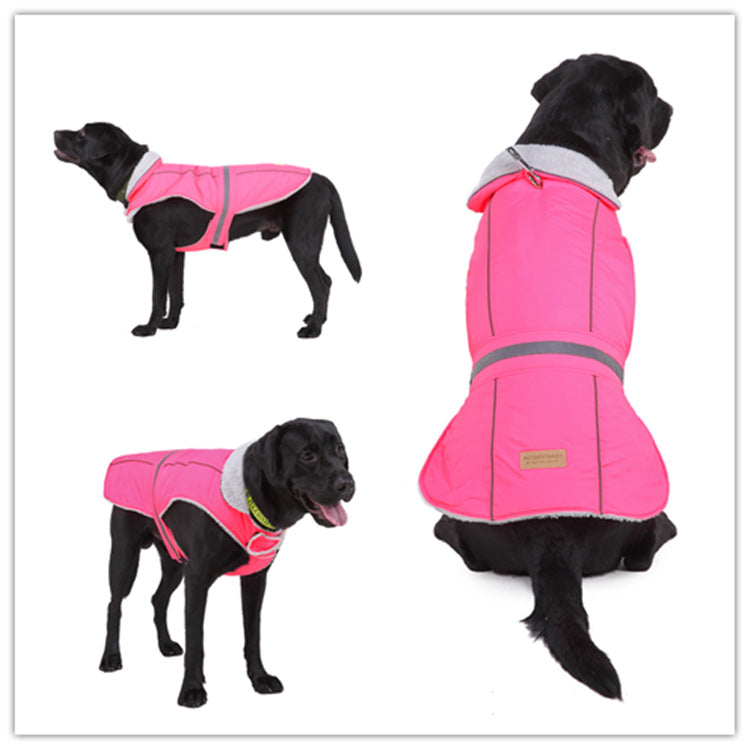 KFX-6815165 Reflective Winter Pet Jacket - Casual Polyester Clothing for All Sizes