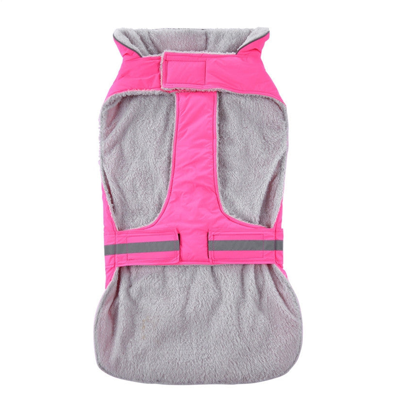 KFX-6815165 Reflective Winter Pet Jacket - Casual Polyester Clothing for All Sizes