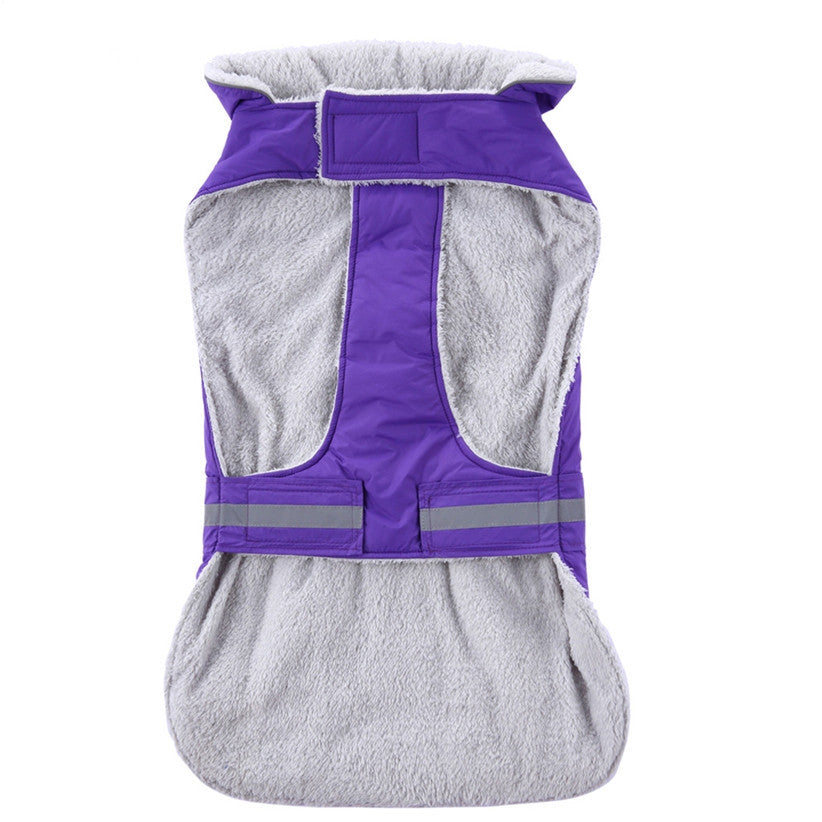 KFX-6815165 Reflective Winter Pet Jacket - Casual Polyester Clothing for All Sizes