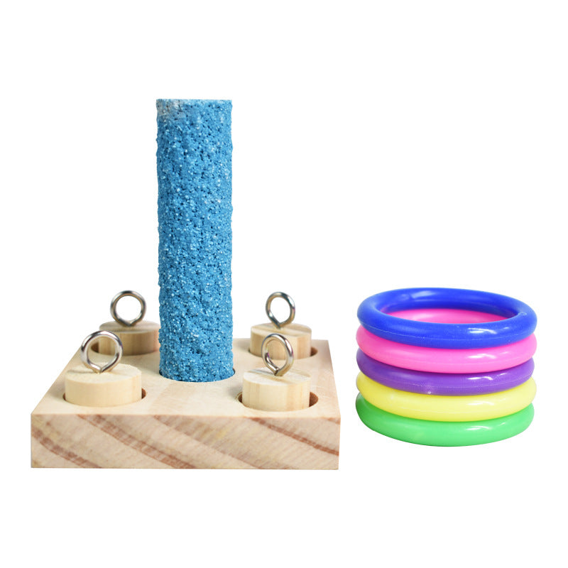 KFX-6815805 Educational Wooden Insert Column Puzzle for Small to Medium Parrots and Birds