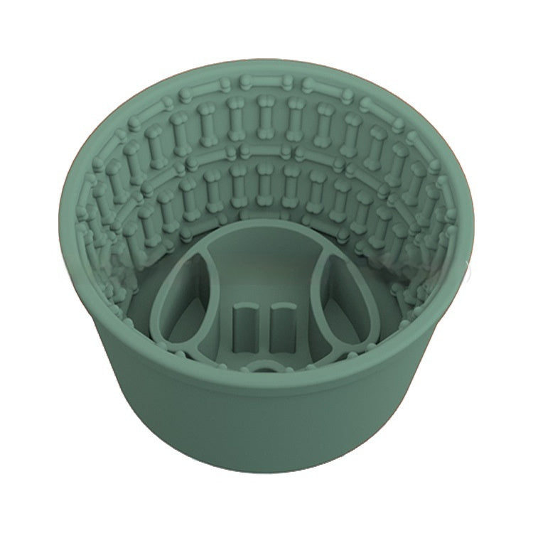 KFX-6816957 Soft and Durable Silicone Dog Food Bowl - Multi-Purpose Design in Various Colors