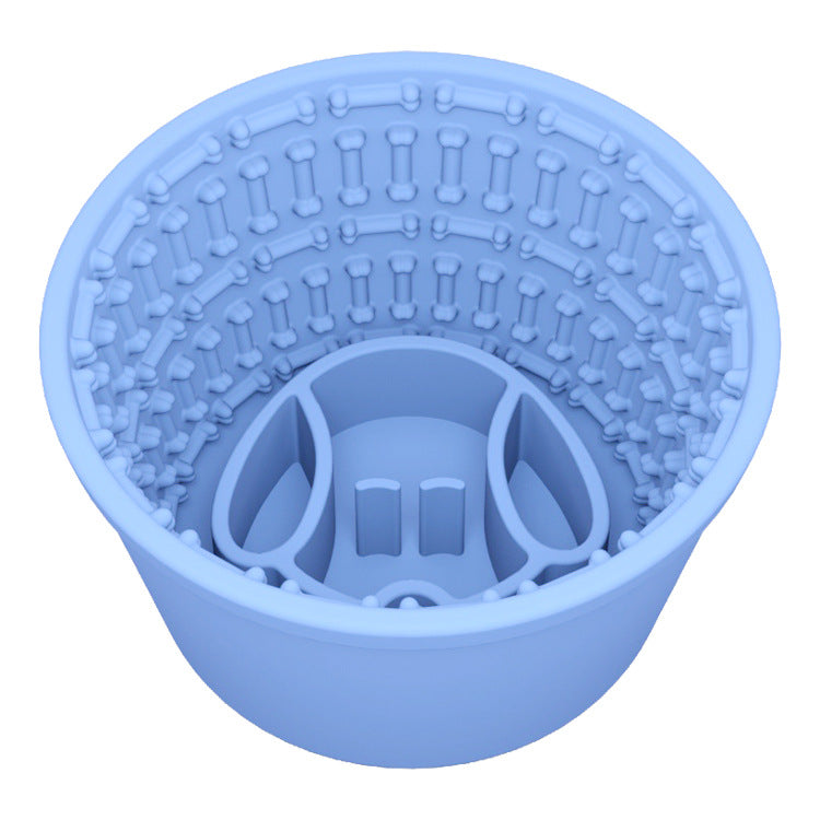 KFX-6816957 Soft and Durable Silicone Dog Food Bowl - Multi-Purpose Design in Various Colors