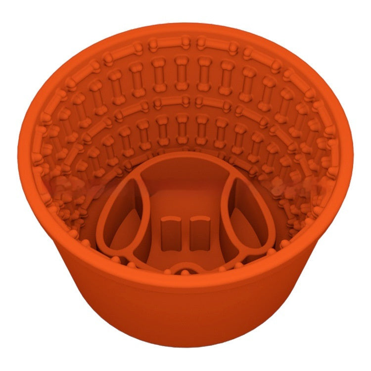 KFX-6816957 Soft and Durable Silicone Dog Food Bowl - Multi-Purpose Design in Various Colors