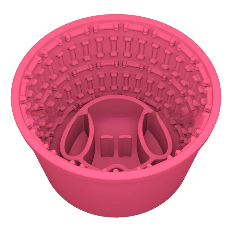 KFX-6816957 Soft and Durable Silicone Dog Food Bowl - Multi-Purpose Design in Various Colors