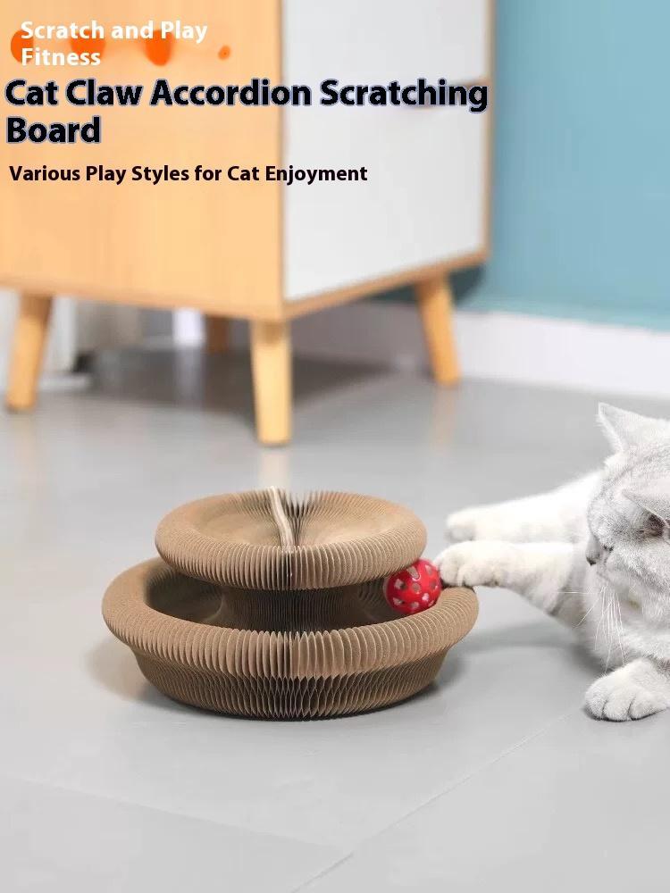 KFX-6822205 Cat Curl Scratching Board – Eco-Friendly Cardboard Scratch Pad with Interactive Design for Healthy Claw Maintenance