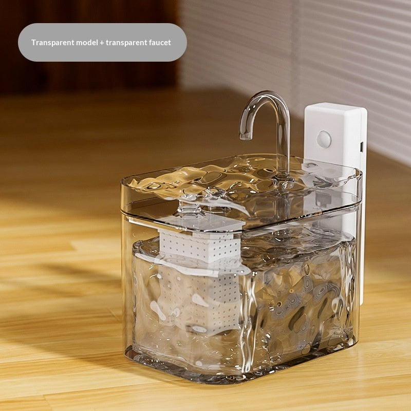 KFX-6822589 Automatic Circulation Smart Water Dispenser for Cats - USB Powered, 1.5L Capacity, Available in Various Transparent and Color Options