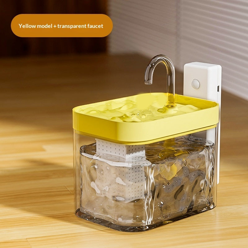 KFX-6822589 Automatic Circulation Smart Water Dispenser for Cats - USB Powered, 1.5L Capacity, Available in Various Transparent and Color Options