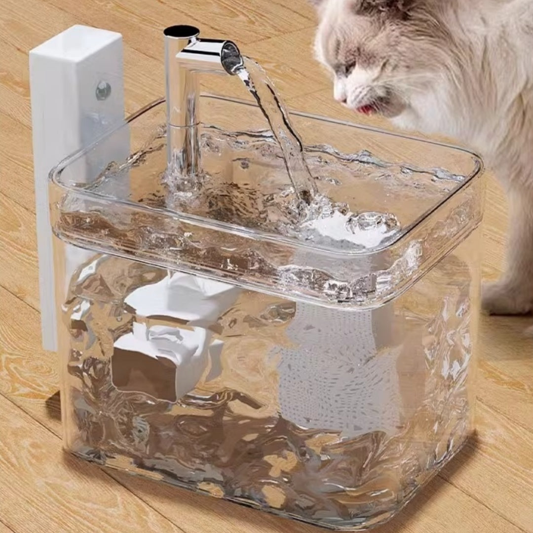 KFX-6822589 Automatic Circulation Smart Water Dispenser for Cats - USB Powered, 1.5L Capacity, Available in Various Transparent and Color Options